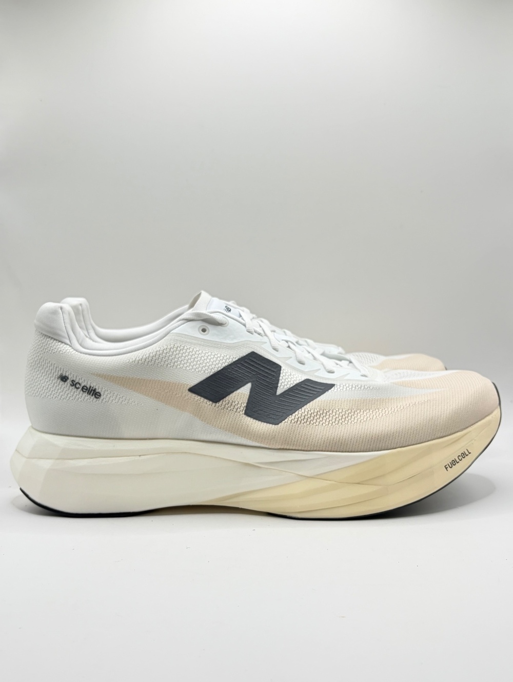 New Balance FuelCell SuperComp Elite v5 running shoes in Brown and White 14 Men